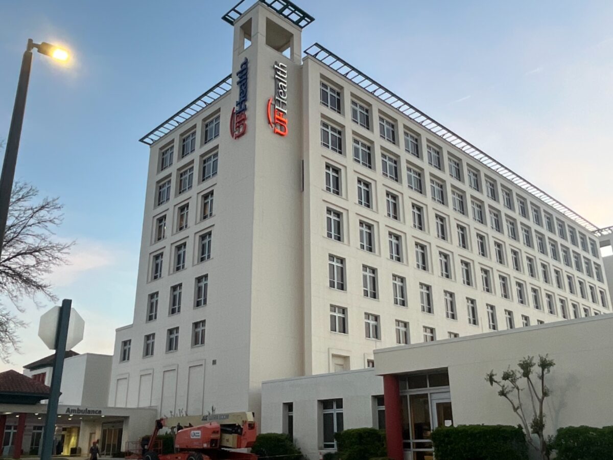 UF Health dusk building view