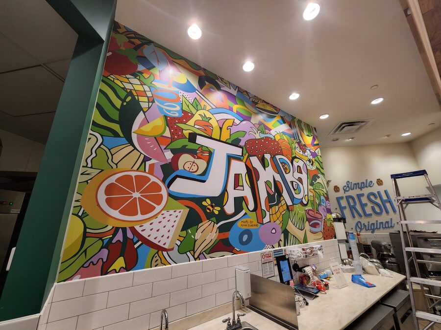 Jamba Juice full-wall interior graphic wrap