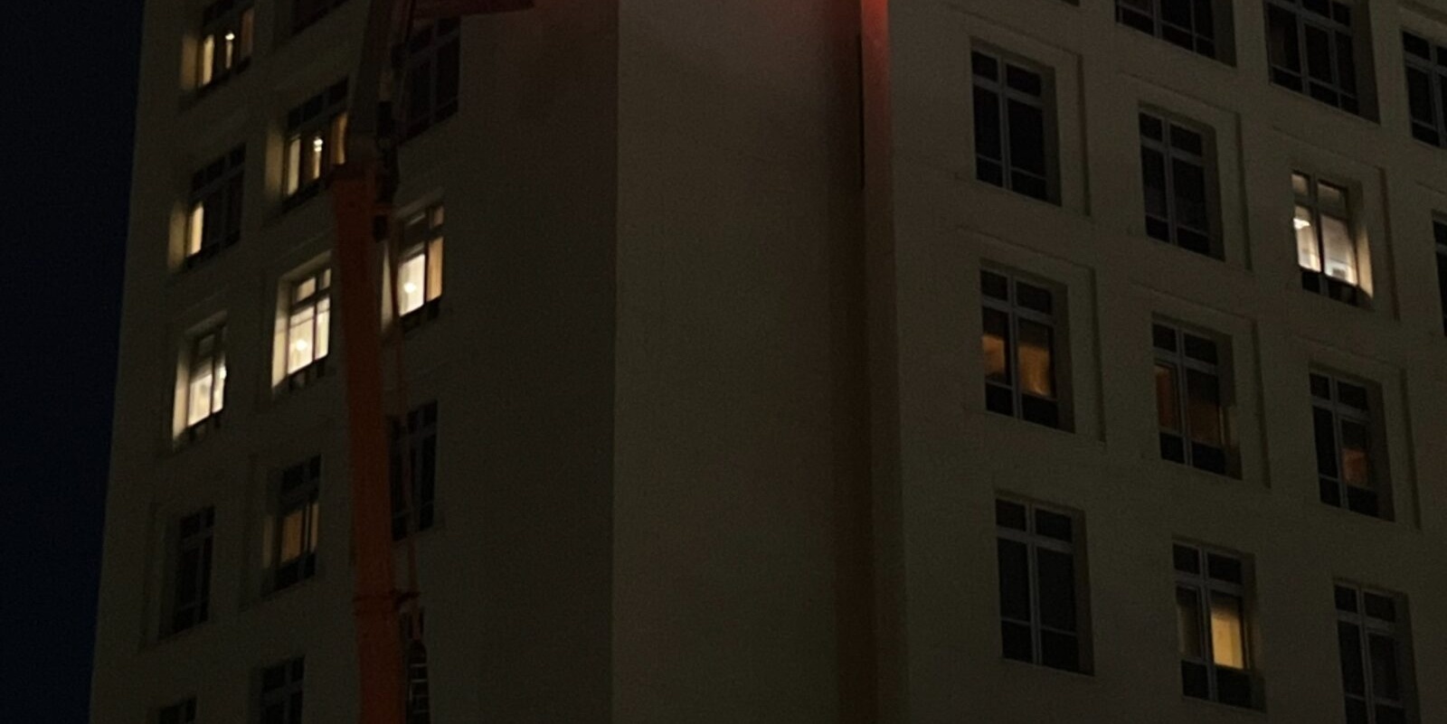 UF Health illuminated sign at night